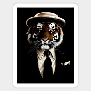 Posh Golfer Tiger - Millionaire Cat Sticker